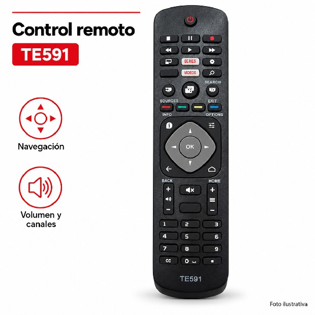 &ua CONTROL REMOTO UNIVERSAL TE591 o LCD-591